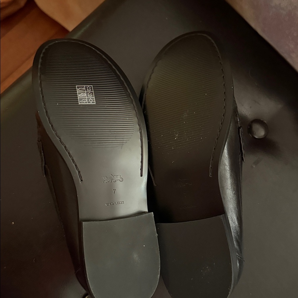 Coach Black Loafers with Silver Accent, Brand New, no Box, size 7 - Picture 4 of 6